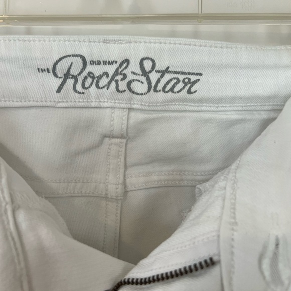 Old Navy Rock Star Women's White Jeans - Picture 2 of 4